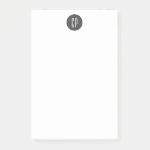 Bloco De Notas Iniciais Simples Simples Simples Monogramas Modern