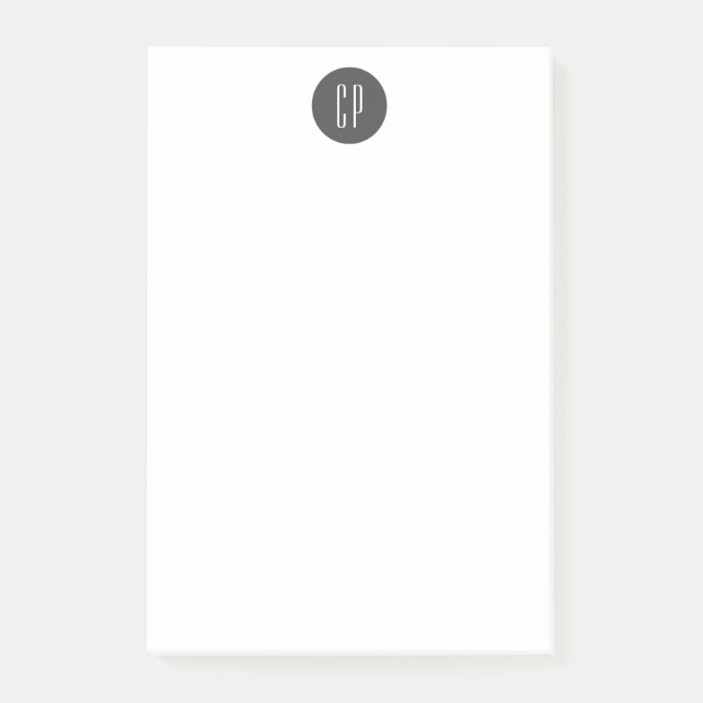 Bloco De Notas Iniciais Simples Simples Simples Monogramas Modern (Frente)