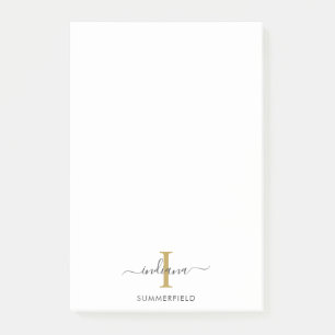 Bloco De Notas Inicial de Monograma Moderno em Letra Elegante par