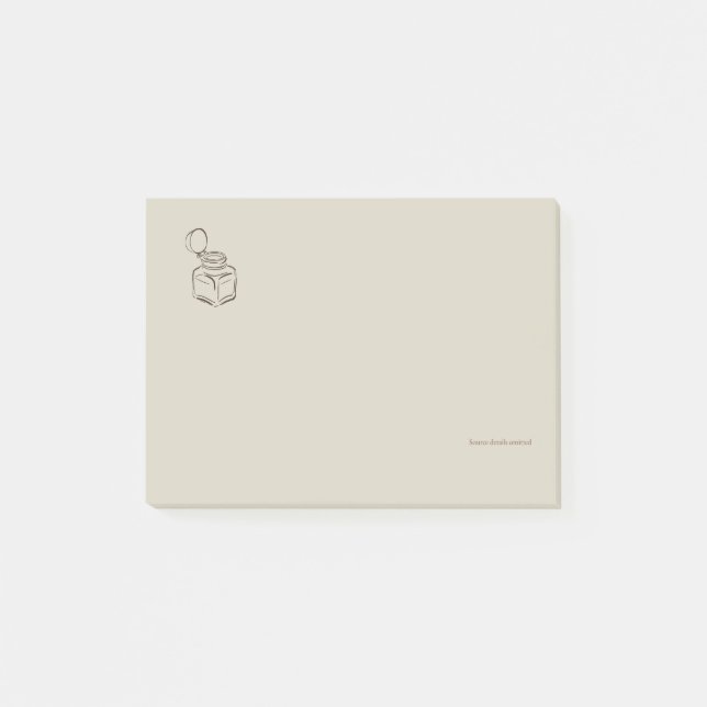 Bloco De Notas Ink Pot-Forgotten Archive- Minimalist Post Notes (Frente)