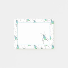 Bloco De Notas Inseto de Amor com Besouro Azul Tigre