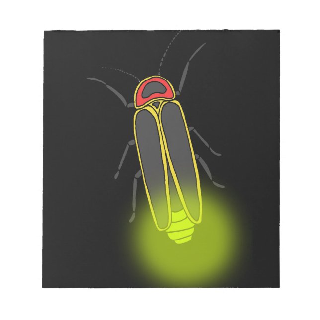 Bloco De Notas inseto relâmpago aceso (Frente)