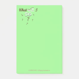 Bloco De Notas Inspiração notável: "O que farei?"