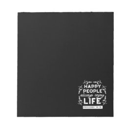 Bloco De Notas Inspirational Christian Quote from Proverbs 15:15