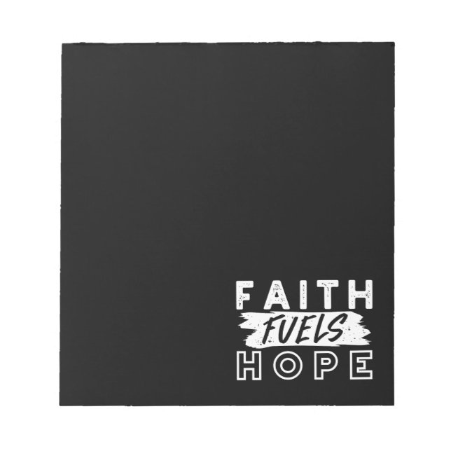 Bloco De Notas Inspirational Faith Quote – Faith Fuels Hope (Frente)