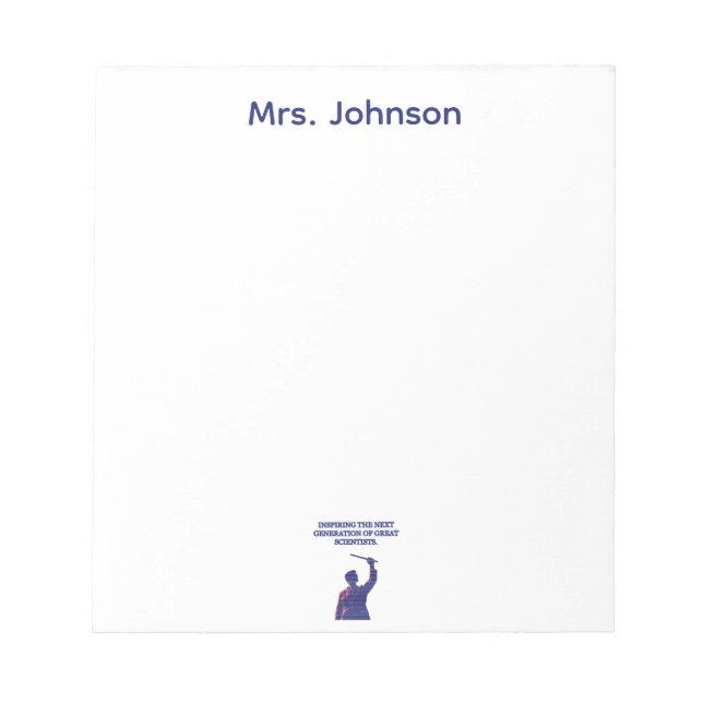 Bloco De Notas Inspiring Next Generation Great Scientists Design (Frente)