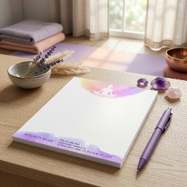 Bloco De Notas Instrutor de Meditação em Estúdio de Yoga Pose Suk