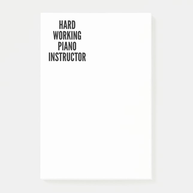 Bloco De Notas Instrutor de Piano de Trabalho de duro (Frente)
