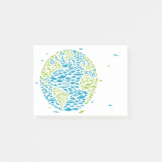 Bloco De Notas Invasão do mundo, Alienígenas, navios espaciais (Frente)