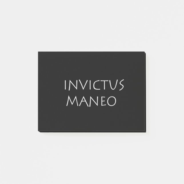 Bloco De Notas Invictus maneo (Frente)