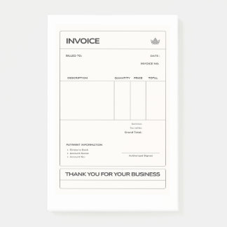 Bloco De Notas invoice