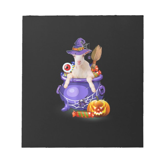 Bloco De Notas Ir Com O Chapéu Doce Pumpkin Presente No Halloween (Frente)