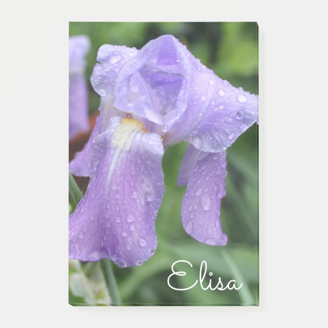 Bloco De Notas Íris molhada violeta bonito (Frente)