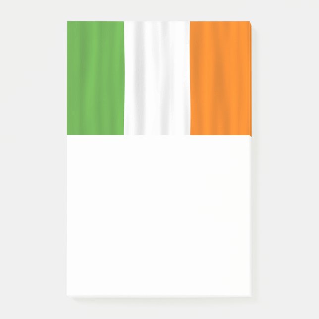 Bloco De Notas Irish Flag Ireland Green White Orange Posta-it (Frente)