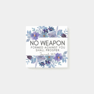 Bloco De Notas Isaiah 54:17 Nenhuma Arma Escritura Cristã Floral