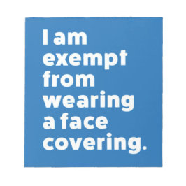 Bloco De Notas Isento de Vestir uma cobertura de rosto