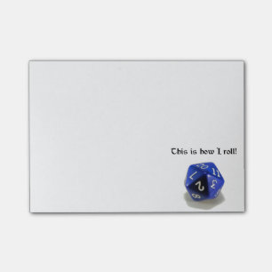 Bloco De Notas Isto é como eu rolo os post-it (d20)