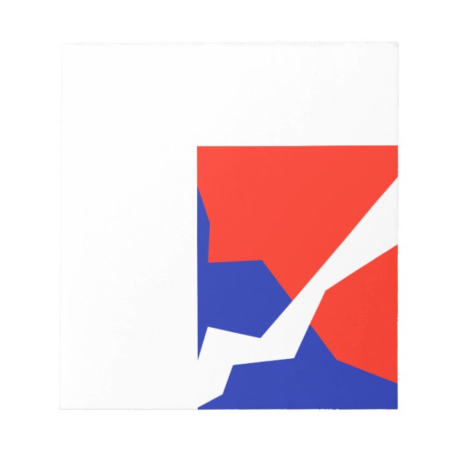 Bloco De Notas Item Branco Vermelho Azul (Frente)