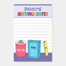 Bloco De Notas Itens Personalizados de Mitzvah - Roxo