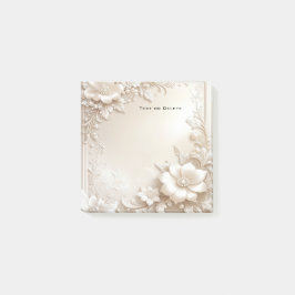 Bloco De Notas Ivory Flowers Post it Notes