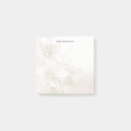 Bloco De Notas Ivory White Flowers Post it Notes