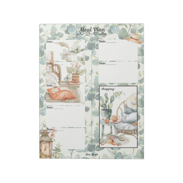 Bloco De Notas Ivy League 7 Day Blank Meal Planner (Invertido)