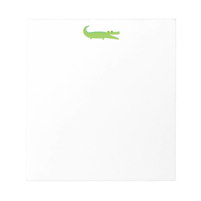 Bloco De Notas Jacaré Verde Fofo (Frente)