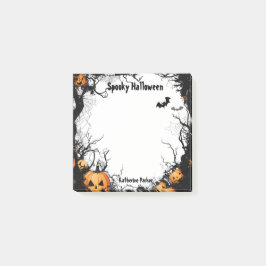 Bloco De Notas Jack O Lantern Spooky Halloween