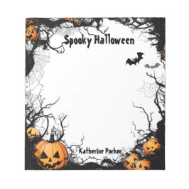 Bloco De Notas Jack O Lantern Spooky Halloween