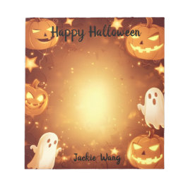 Bloco De Notas Jack o Lanterna e Fantasmas