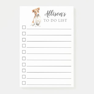 Bloco De Notas Jack Russell Personalizado para Fazer Lista de Not