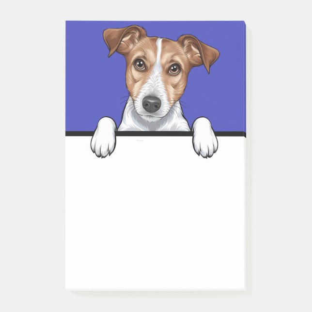 Bloco De Notas Jack Russell Terrier Peeking Puppy Dog Dons (Frente)