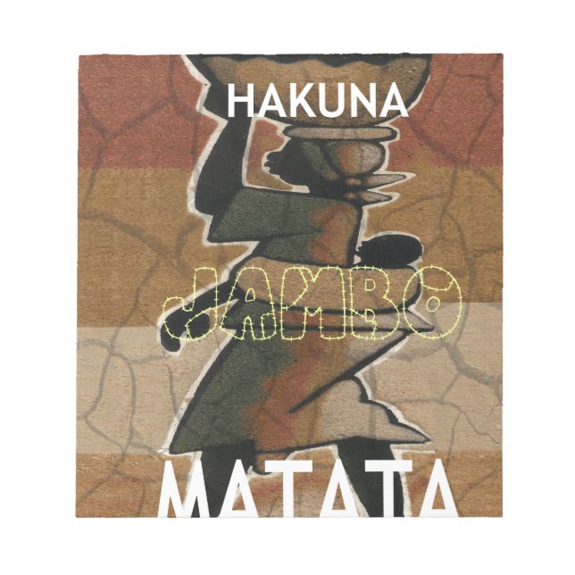Bloco De Notas Jambo Habari Hakuna Matata. (Frente)