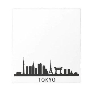 Bloco De Notas Japan Cityscape Travel | Tokyo Skyline Silhouette