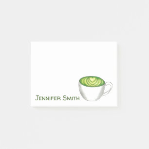 Bloco De Notas Japonês Matcha Green Tea Latte Drink Personalizado