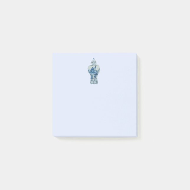 Bloco De Notas Jar Ginger Azul e Branco (Frente)