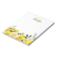 Jardim Amarelo Elegante Monograma