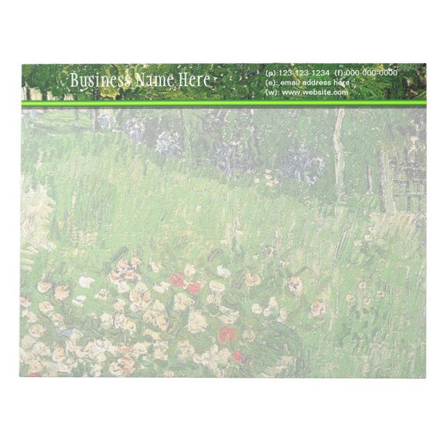 Bloco De Notas Jardim de Daubigny, Vincent Van Gogh. (Frente)