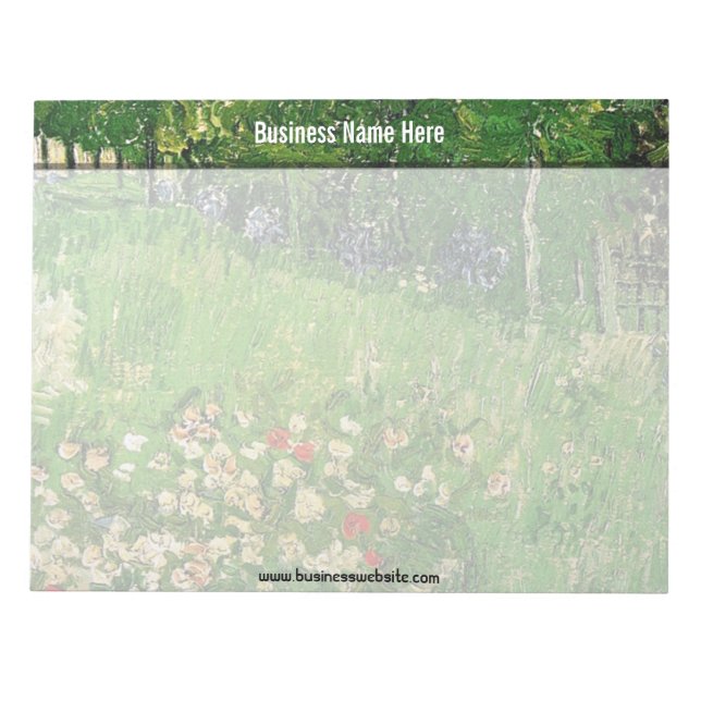 Bloco De Notas Jardim de Daubigny, Vincent Van Gogh. (Frente)