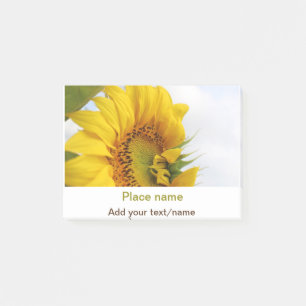 Bloco De Notas Jardim de girassol amarelo adicionar nome de texto