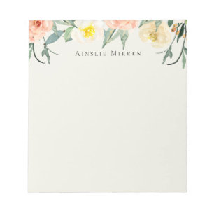 Bloco De Notas Jardim do vintage floral