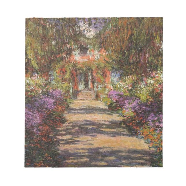 Bloco De Notas Jardim Em Giverny 1902 Por Claude Monet (Frente)