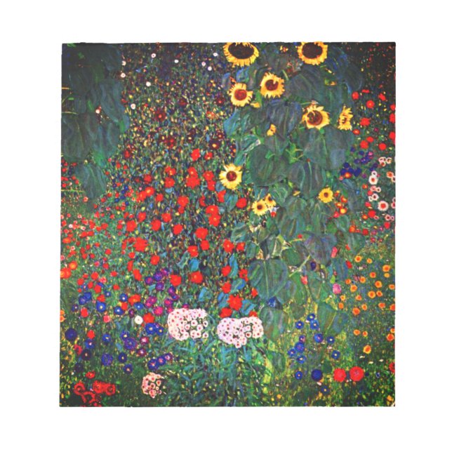 Bloco De Notas Jardim Flor Gustav Klimt (Frente)