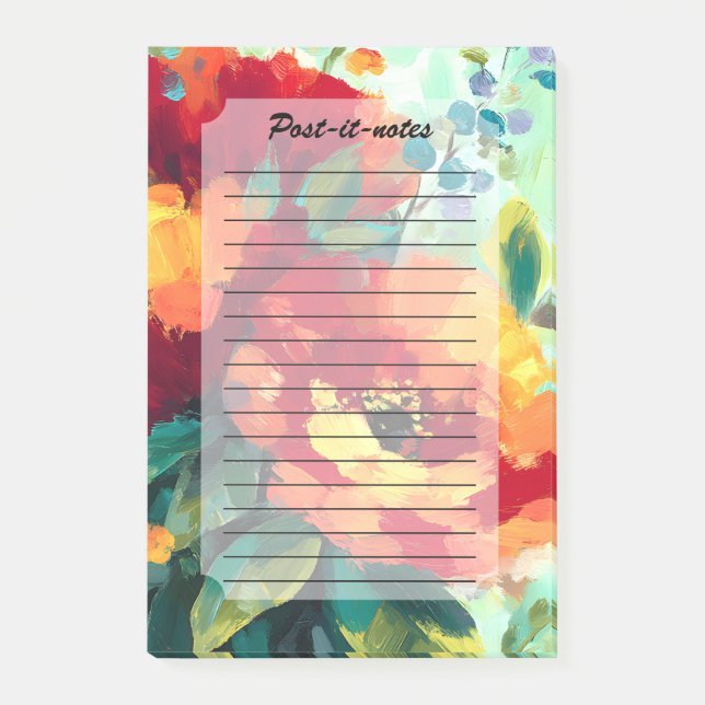 Bloco De Notas Jardim Floral Bloom Vibrant (Frente)