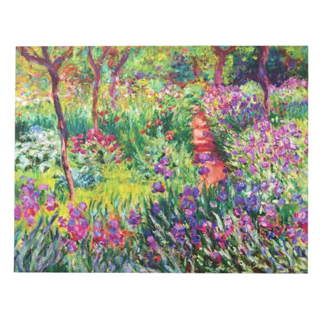 Bloco De Notas Jardim Íris em Giverny por Claude Monet (Frente)