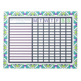 Bloco De Notas Jardim Jardineiro Fazendo Planejador Semanal Cresc