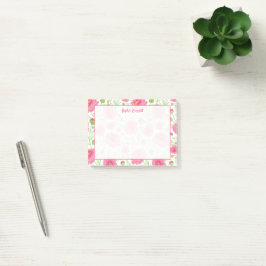 Bloco De Notas Jardim Personalizado de Peônias Rosa