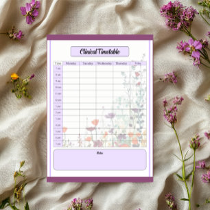 Bloco De Notas Jardim Rocho Roxo _ Horário Clínico