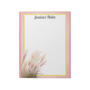 Bloco De Notas Jardim Rosa Pastel