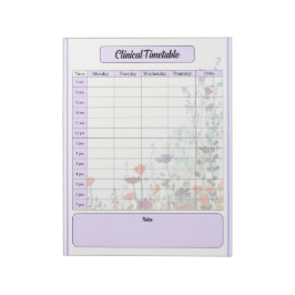 Bloco De Notas Jardim Roxo Sangrento _ Calendário Clínico